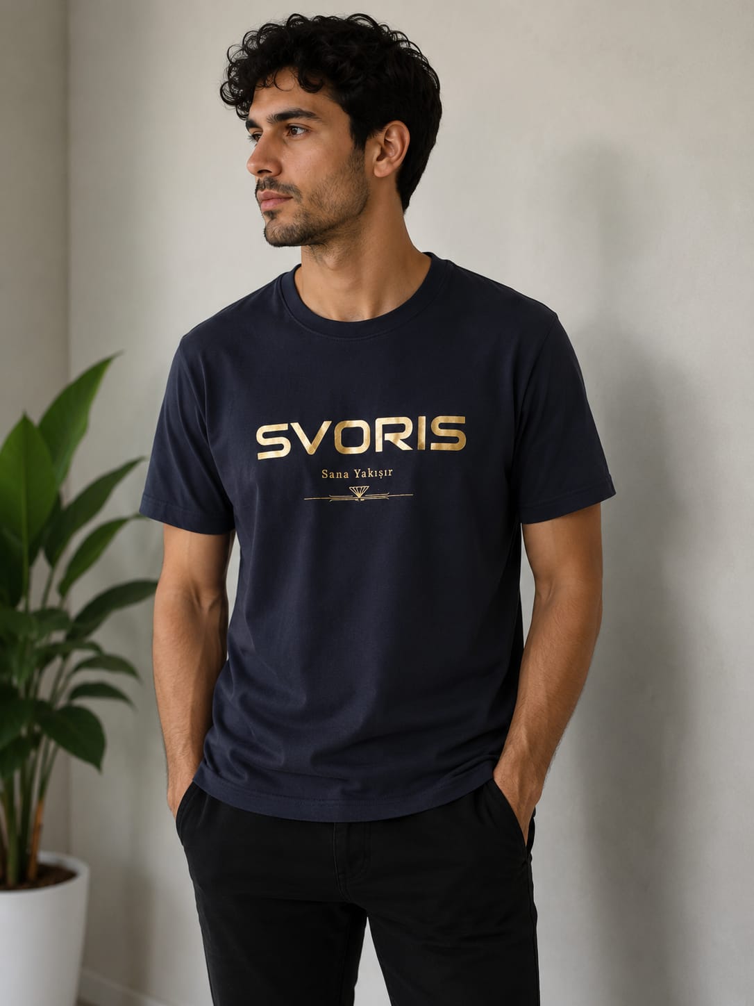 SVORİS ERKEK TİŞÖRT siyah